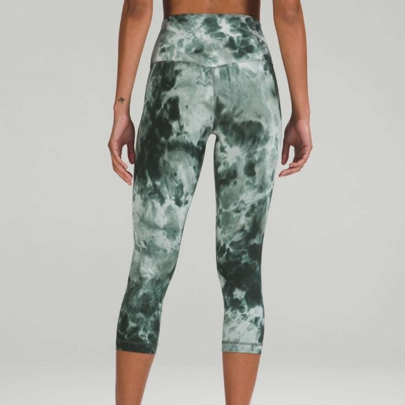 lululemon athletica Pants - Lululemon Align High-Rise Crop Leggings Diamond Dye Starlight Smoked Spruce 8